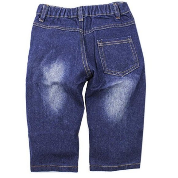 Toddler Boy 3D Bowtie Tee, Jeans & Suspenders 3pcs Outfit - Picture 4 of 4